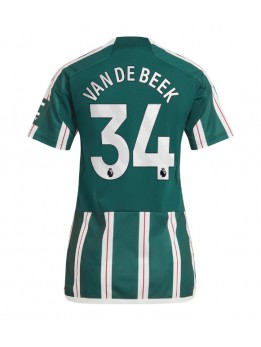 Ženski Nogometna dresi replika Manchester United Donny van de Beek #34 Gostujoči 2023-24 Kratek rokav